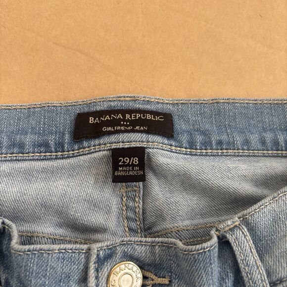 Banana Republic Girlfriend Jeans 29/8 Light Wash casual jeans relaxed fit - Picture 3 of 7